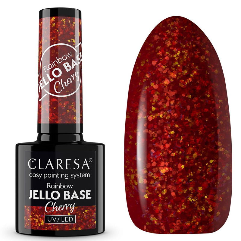 Load image into Gallery viewer, Claresa rainbow jello base coat cherry 5ml
