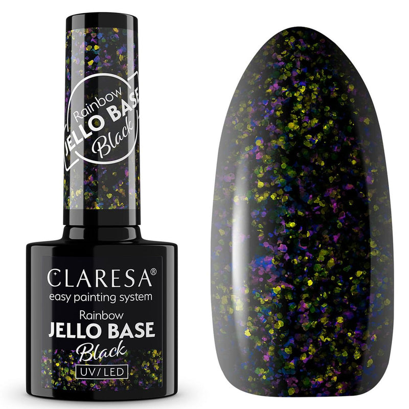 Load image into Gallery viewer, Claresa rainbow jello base coat black 5ml
