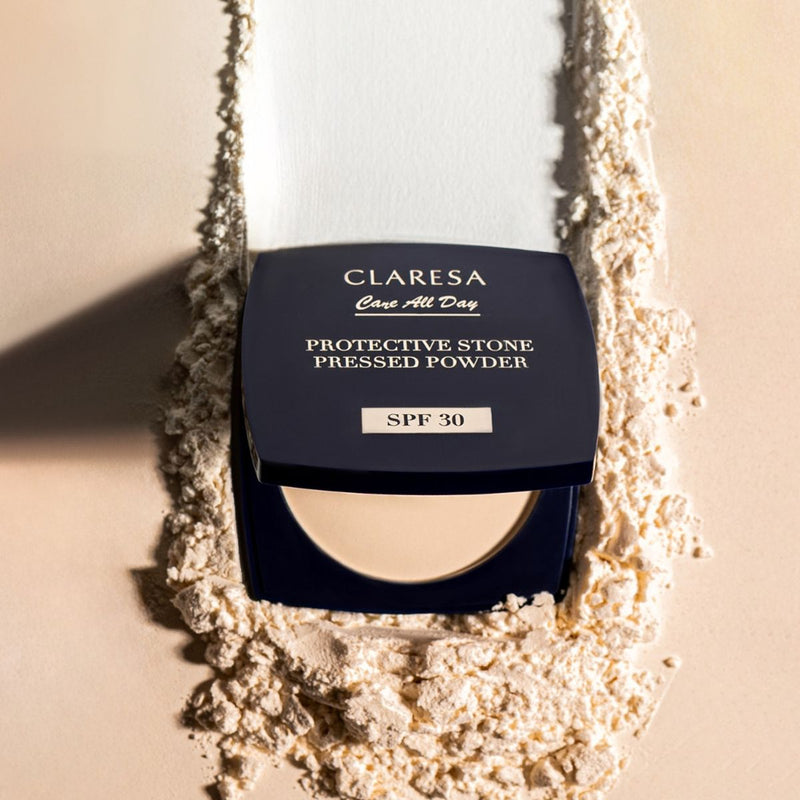 Afbeelding laden in galerijviewer, Claresa protective stone pressed powder spf 30 10gr.
