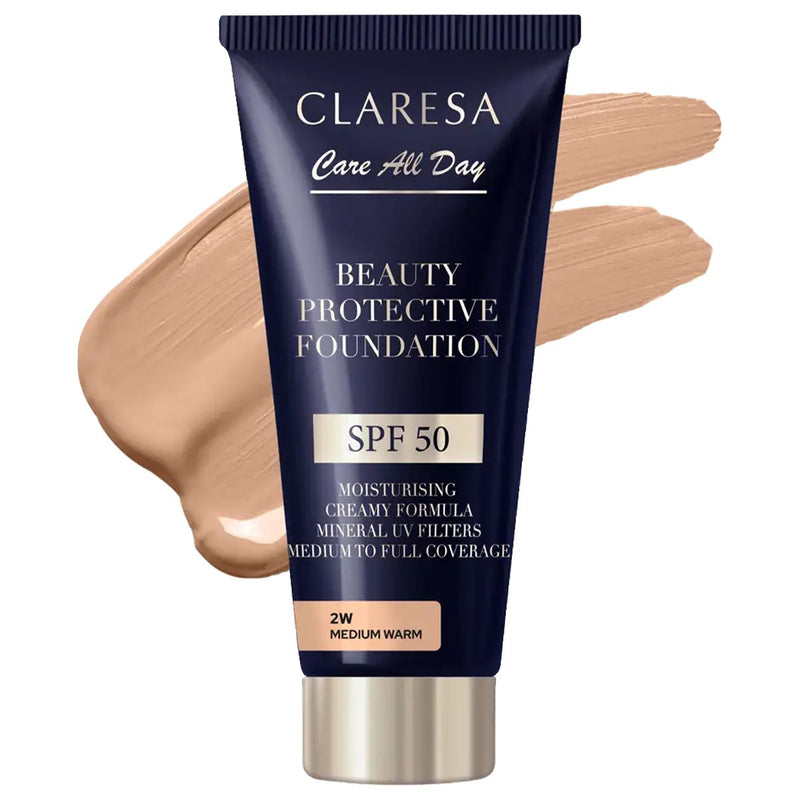 Load image into Gallery viewer, Claresa beauty protective foundation spf 50 2w medium warm 30ml
