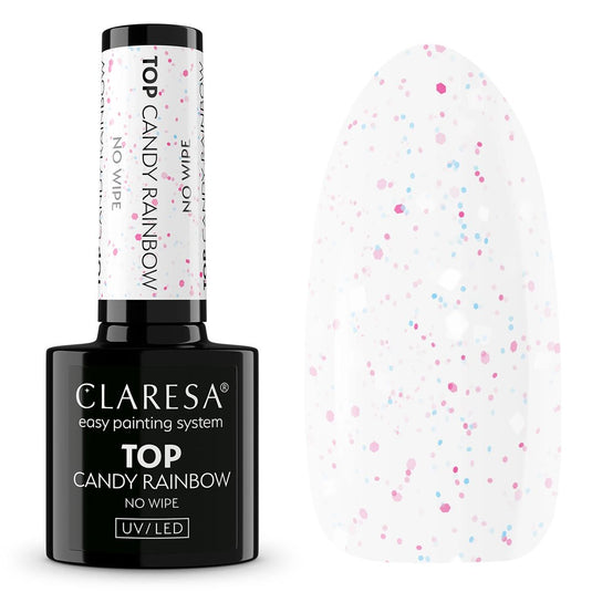Claresa top coat no wipe candy rainbow 5ml