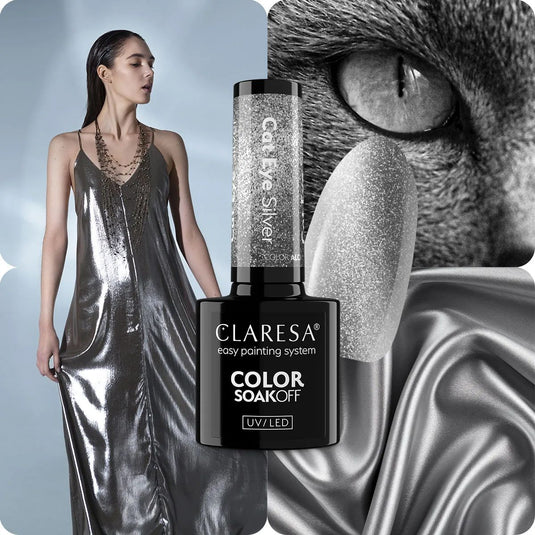 Claresa uv led gellak 5ml cat eye silver