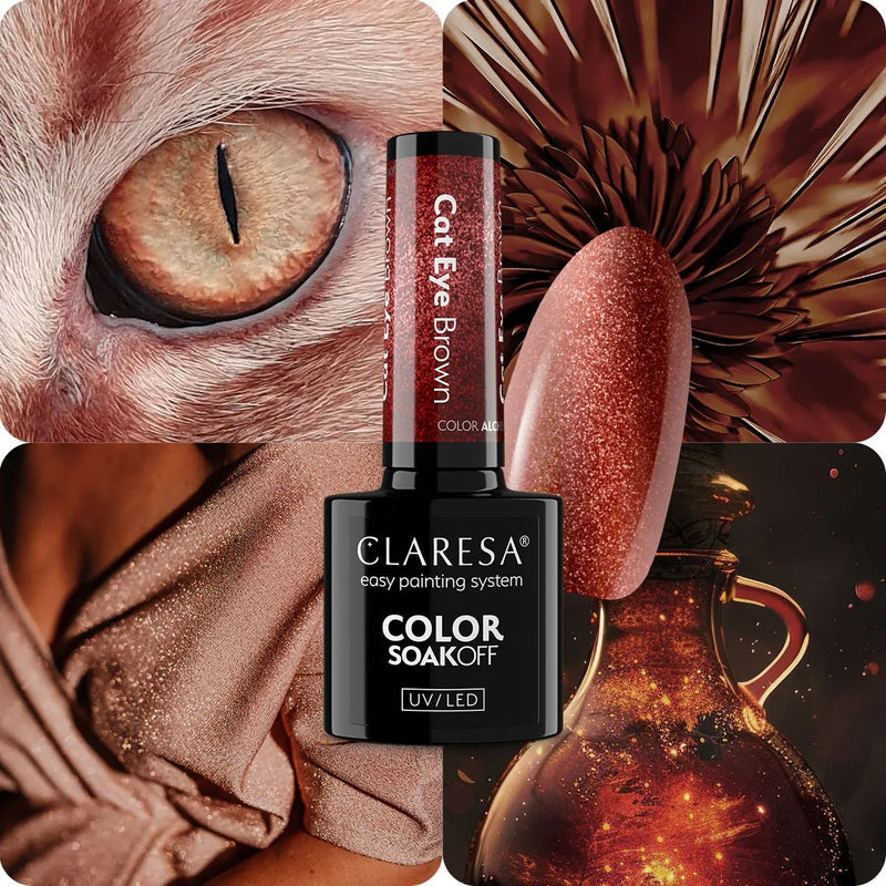Laden Sie das Bild in Galerie -Viewer, Claresa uv led gellak 5ml color alchemy - cat eye brown
