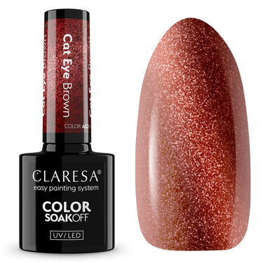 Claresa uv led gellak 5ml color alchemy - cat eye brown