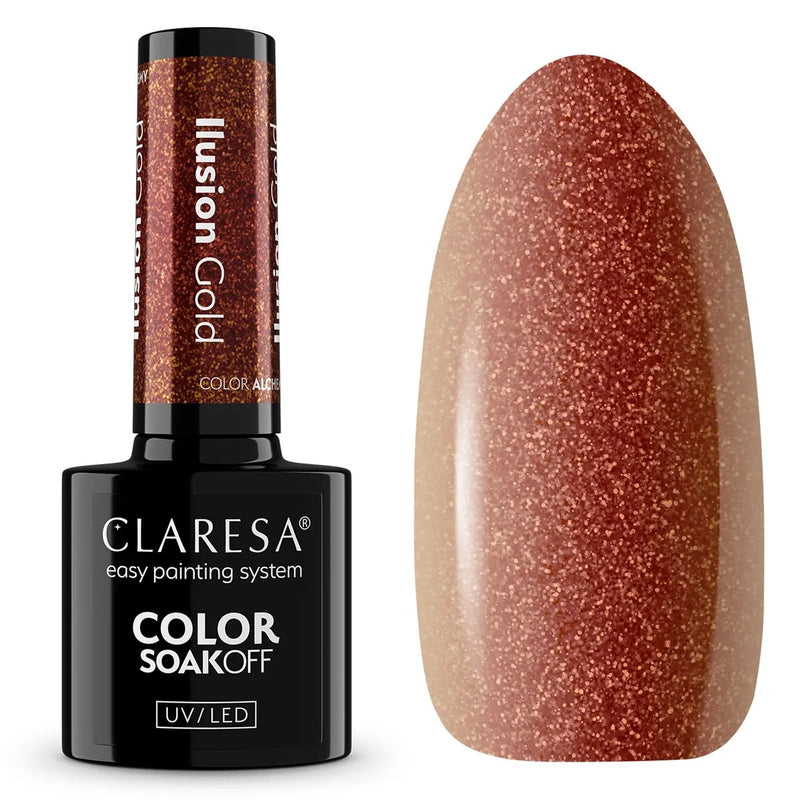 ギャラリービューアに画像をロードする, Claresa uv led gellak 5ml color alchemy - illusion gold

