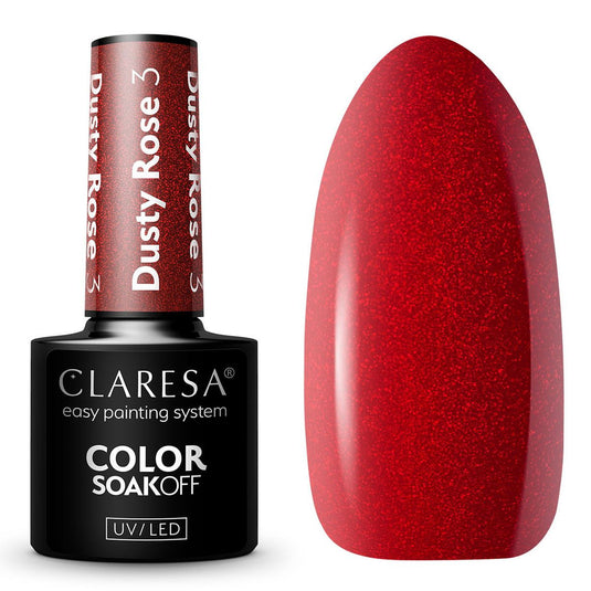 Claresa uv led gellak 5ml dusty rose 3