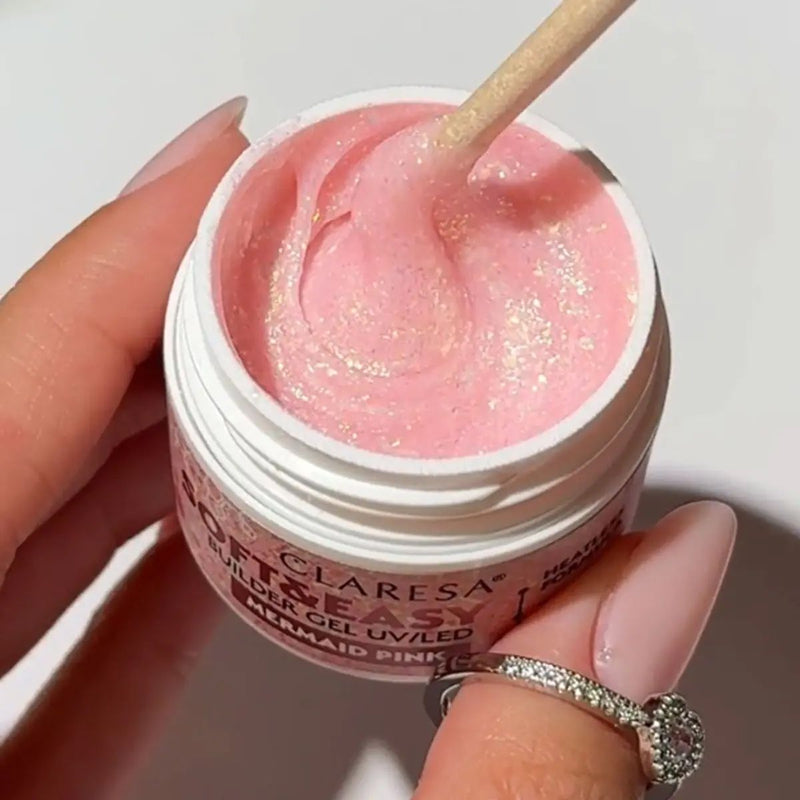 Laden Sie das Bild in Galerie -Viewer, Claresa keratine soft easy builder gel mermaid pink 45gr.
