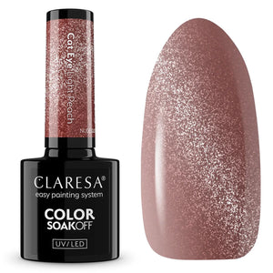 Claresa uv led gellak 5ml nude glow - cat eye light peach