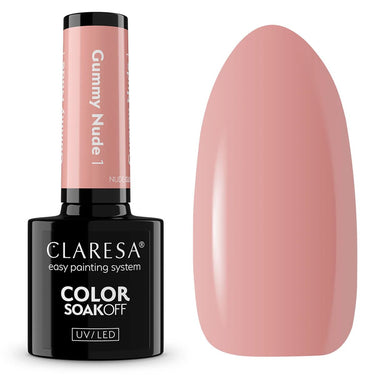 Claresa uv led gellak 5ml nude glow - gummy nude 1