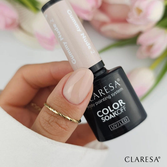 Claresa uv led gellak 5ml nude glow - gummy nude 2