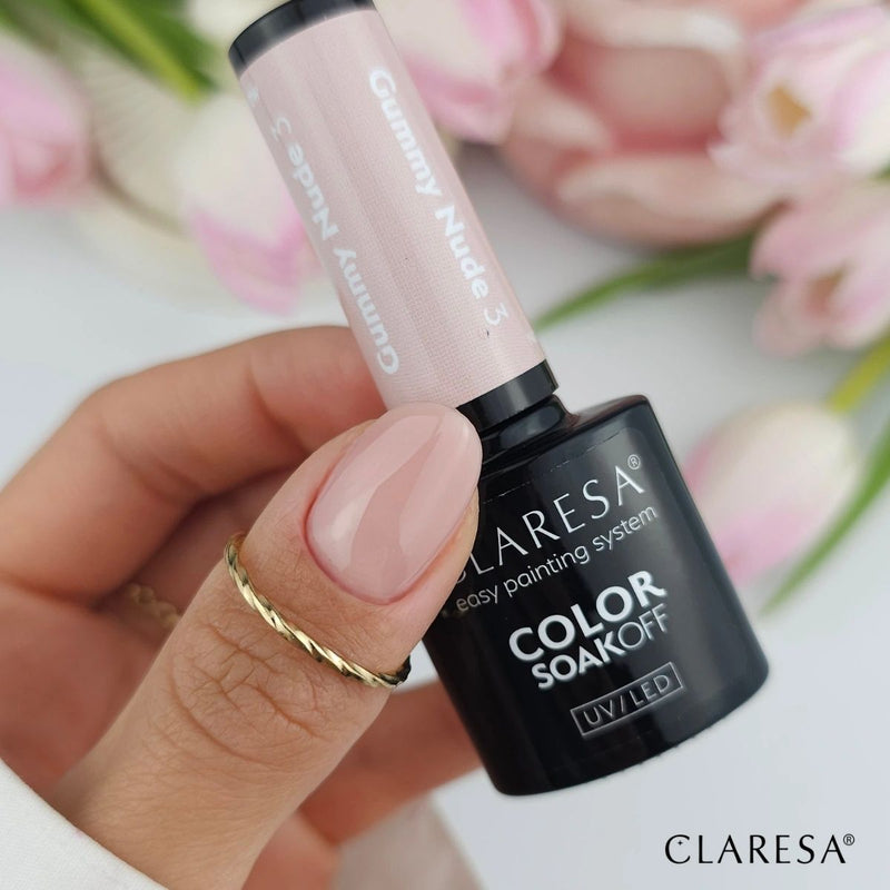 Afbeelding laden in galerijviewer, Claresa uv led gellak 5ml nude glow - gummy nude 3
