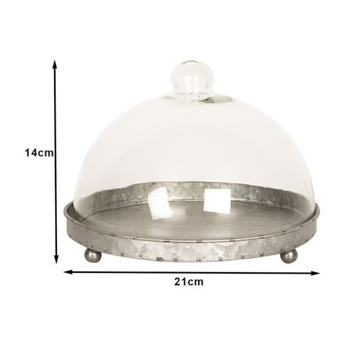 Load image into Gallery viewer, Clayre eef stolp 6gl2491 grijs transparent 21x15 cm
