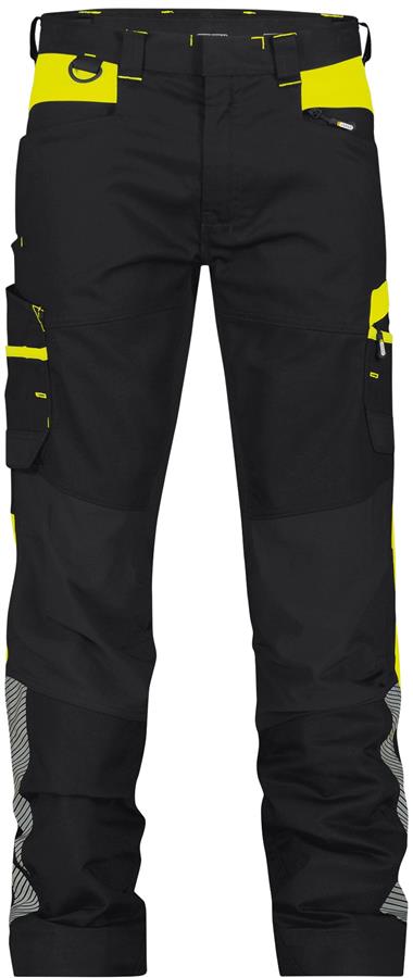Dassy broek hong kong p k 245gr nachtblauw fluogeel 64