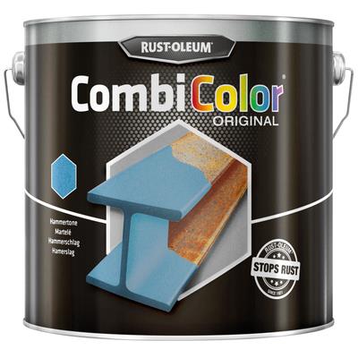 Rust-oleum combicolor metaalverf lichtblauw hamerslag 0.75ltr