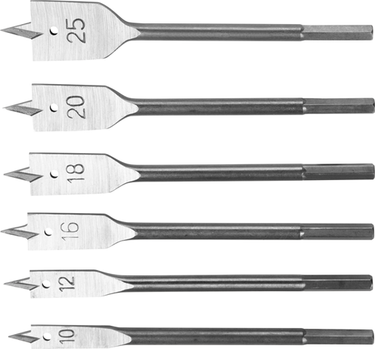 Con:p set houtfrezen 10-25mm 6dlg rood - bp302306