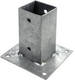 Connex paalhouder op plaat 71x71x150 vvz - hv4273