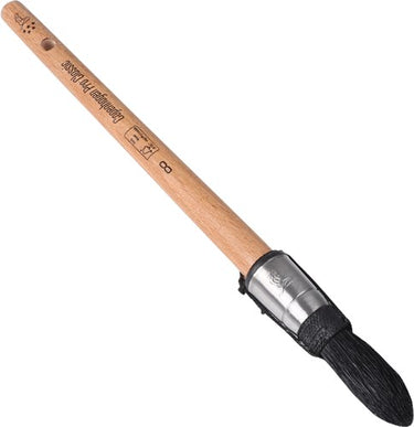 Copenhagen pro classic patentpuntkwast - maat 8 - zwart chinees varkenshaar - fsc houten steel - 23.102.08