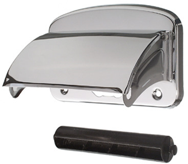 Cornat houder wc-papier met deksel rvs - t364399