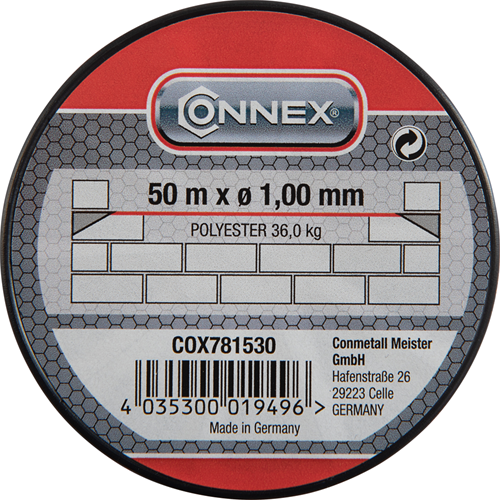 Afbeelding laden in galerijviewer, Connex metselkoord pes 1mm ro bobijn 50m - cox781530
