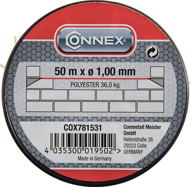 Connex metselkoord pes 1mm fl bobijn 50m - cox781531