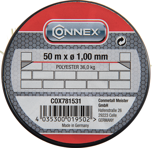 Load image into Gallery viewer, Connex metselkoord pes 1mm fl bobijn 50m - cox781531
