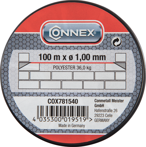 Afbeelding laden in galerijviewer, Connex metselkoord pes 1mm ro bobijn 100m - cox781540
