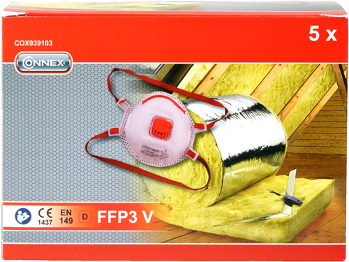 Afbeelding laden in galerijviewer, Connex stofmasker ffp3v en149 5st - cox939103
