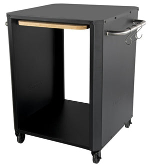 Cozze Buitentafel met uitschuifbare tafel voor pizzaoven zwart