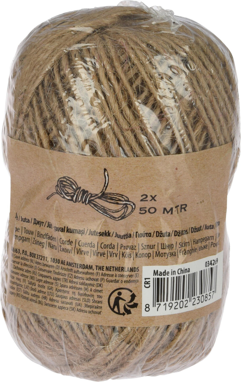 Load image into Gallery viewer, Jute touw 2 rollen van 50m
