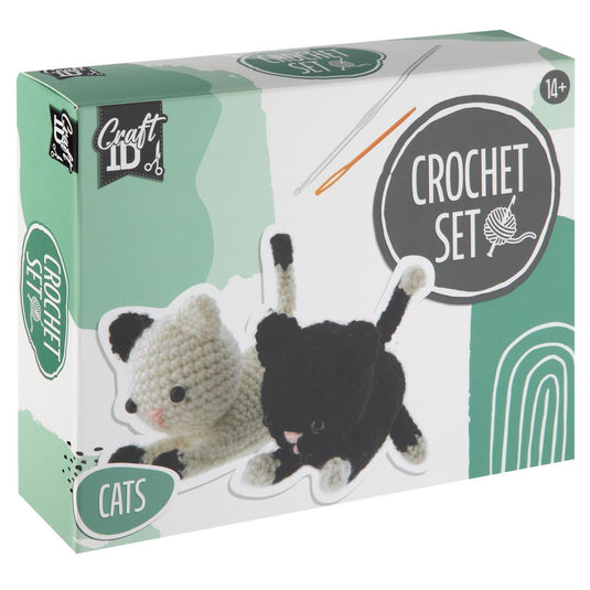 Craft id haakpakket twee katjes - incl. naald en draad
