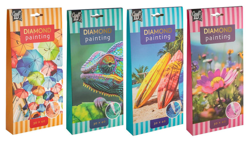 Afbeelding laden in galerijviewer, Craft id diamond painting 30x40cm 4 assorti

