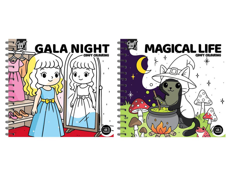 Afbeelding laden in galerijviewer, Craft id kleurboek cute comfy - gala night
