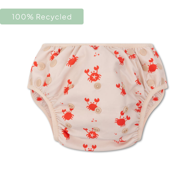 Load image into Gallery viewer, Crabby | rood beige wasbare zwemluier
