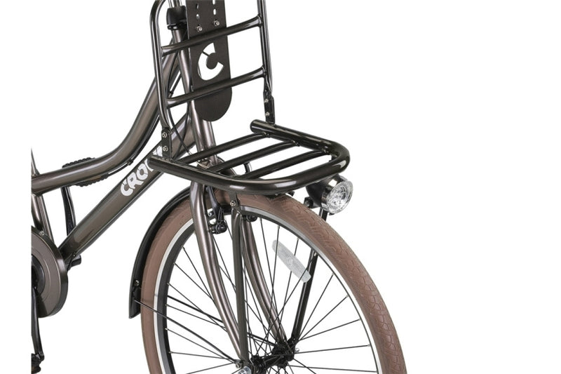 Load image into Gallery viewer, Crown berlin 28 inch 53 cm dames 7v v-brakes grijsbruin
