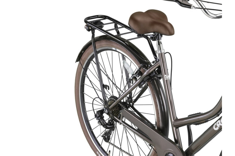 Load image into Gallery viewer, Crown berlin 28 inch 53 cm dames 7v v-brakes grijsbruin
