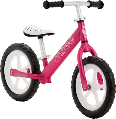 Cruzee ultralite balance bike 12″ pink