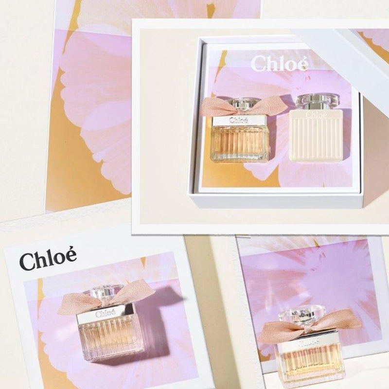 Load image into Gallery viewer, Chloe chloé signature geschenkset eau de parfum spray 50ml + bodylotion 100ml dames
