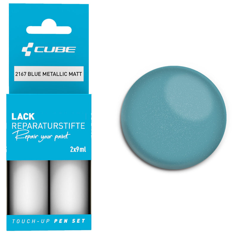 Load image into Gallery viewer, Cube touch-up pen set blue metallic matt
