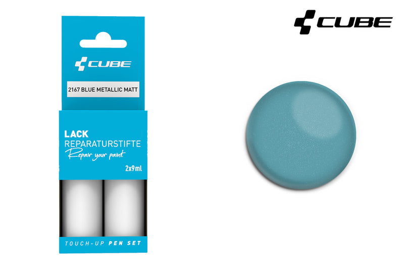 Load image into Gallery viewer, Cube touch-up pen set blue metallic matt

