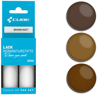 Cube touch-up pen set brown matt