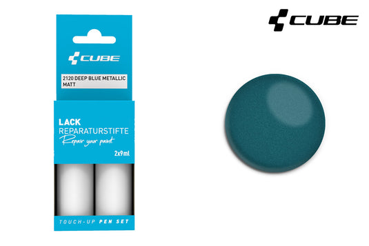Cube touch-up pen set deep blue metallic matt