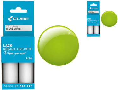 Cube touch-up pen set flash green