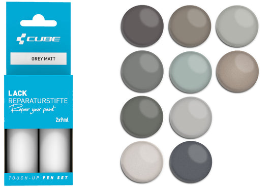 Cube touch-up pen set grey matt