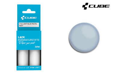Cube touch-up pen set light blue pastel matt