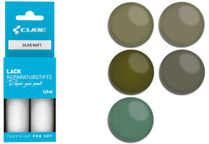 Cube touch-up pen set olive matt