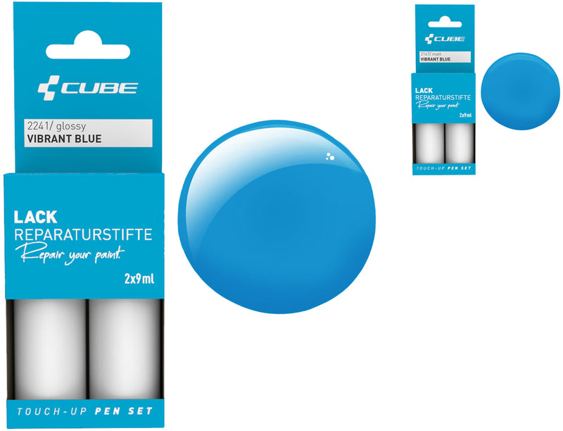 Load image into Gallery viewer, Cube touch-up pen set vibrant blue

