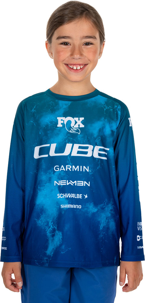 Cube rookie x actionteam - kid's mtb long sleeve jersey