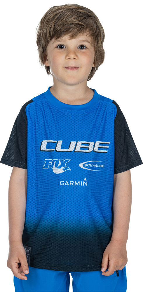 Load image into Gallery viewer, Cube vertex rookie x actionteam - kid's mtb jersey
