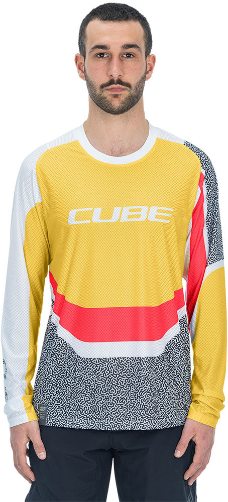 Load image into Gallery viewer, Cube vertex round neck - mtb long sleeve jersey
