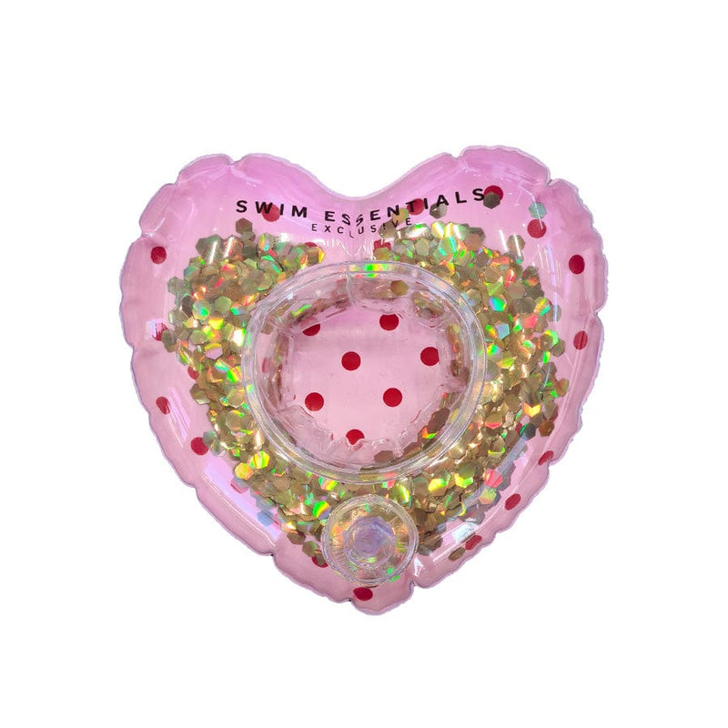 Load image into Gallery viewer, Opblaasbare bekerhouder roze hart
